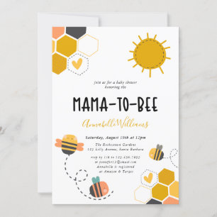 Honeycomb Mama-To-Bee Baby Shower Invitation