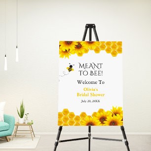 Honeycomb Meant to Bee Bridal Shower Welcome Foam Board