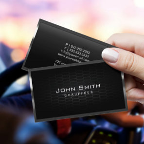 Honeycomb Metal Cells Chauffeur Business Card