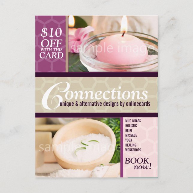 Honeycomb Modern Photo template Business Postcard (Front)