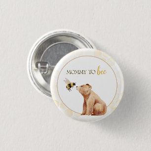Honeycomb mommy to Bee Baby Bear Baby Shower Button