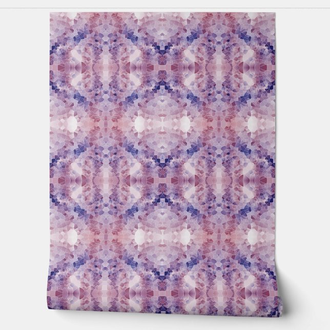Honeycomb Mosaic Pattern Ornament Wallpaper (Unrolling)
