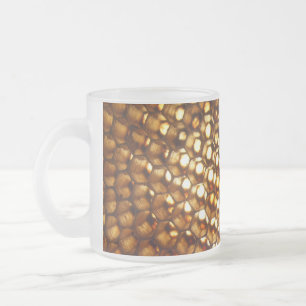 Honeycomb mug, perfect gift for beekeeper frosted glass coffee mug