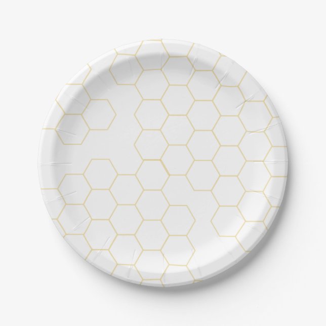 Honeycomb Paper Plates- 7" round Plates (Front)