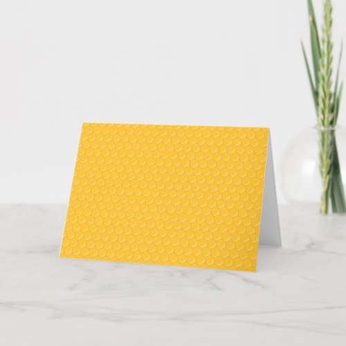 Honeycomb Pattern _ Beehive _ Yellow Holiday Card