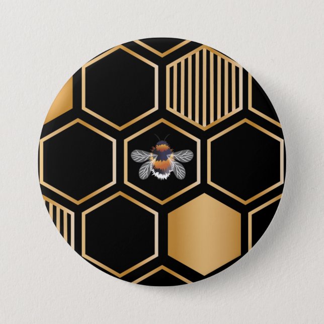 Honeycomb Pattern Button (Front)