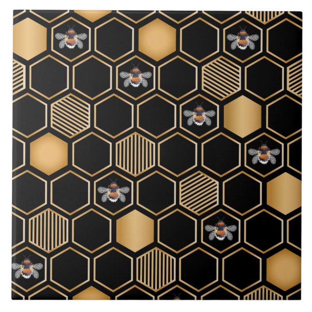 Honeycomb Pattern Ceramic Tile (Front)