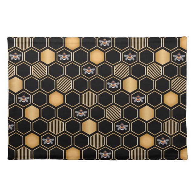 Honeycomb Pattern Cloth Placemat (Front)