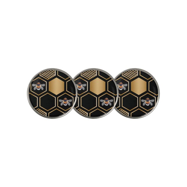 Honeycomb Pattern Golf Ball Marker (3 Up)
