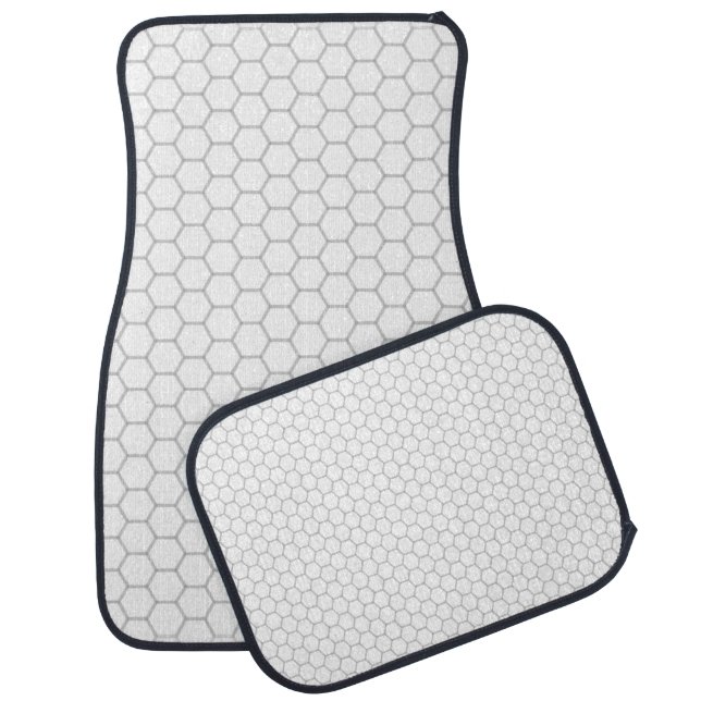 Honeycomb pattern hexagon design car floor mat (Set)