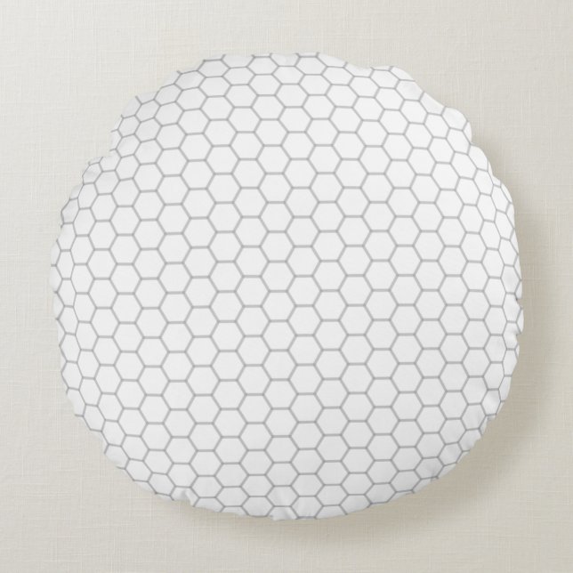 Honeycomb pattern hexagon design round pillow (Front)