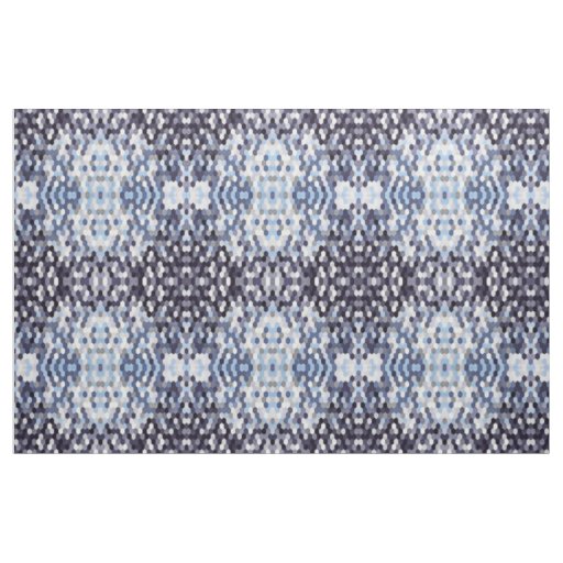 Honeycomb Pattern In Blue Tones Fabric