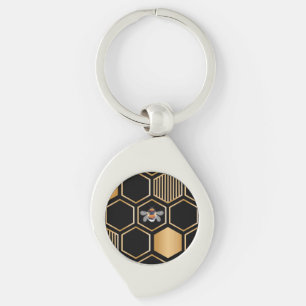 Honeycomb Pattern Keychain