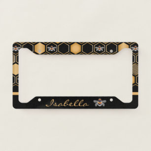 Honeycomb Pattern License Plate Frame