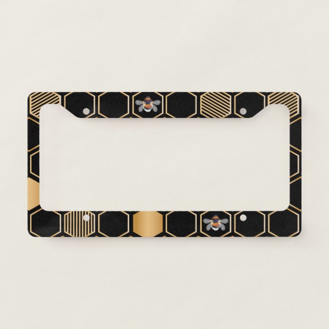 Honeycomb Pattern License Plate Frame (Front)