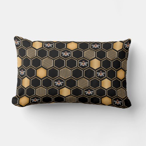 Honeycomb Pattern Lumbar Pillow