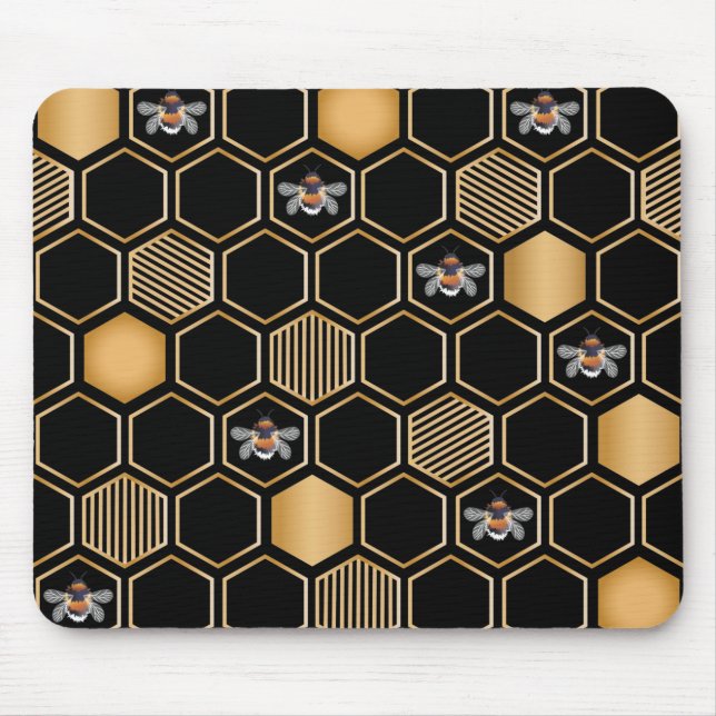 Honeycomb Pattern Mouse Pad (Front)