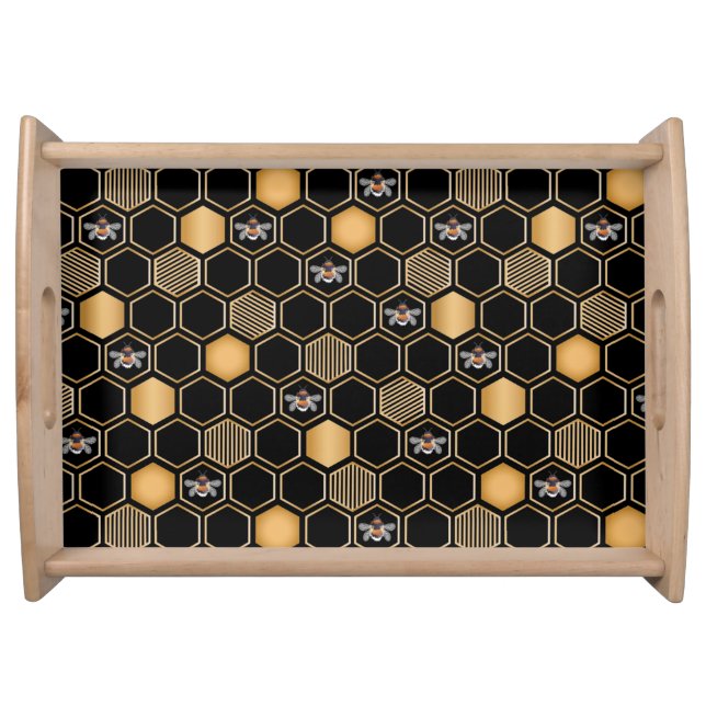 Honeycomb Pattern Serving Tray (Front)