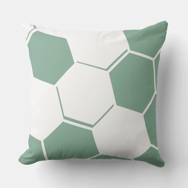 Honeycomb Pattern White and Gray Throw Pillow (Front)