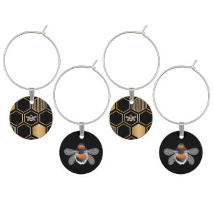 Honeycomb Pattern Wine Charm