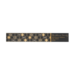 Honeycomb Pattern Wrap Around Label