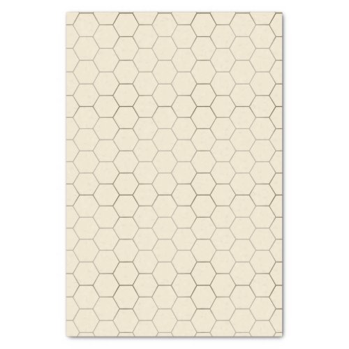 Honeycomb Patterned Tissue Paper on Ivory  