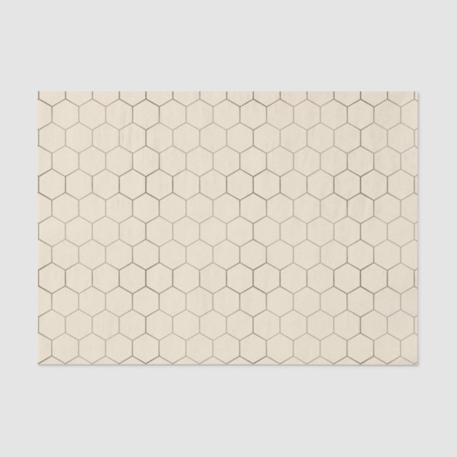 Honeycomb Patterned Tissue Paper on Ivory   (Front)