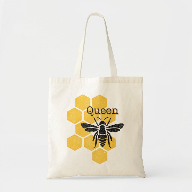 Honeycomb Queen Bee Tote Bag (Front)