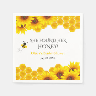 Honeycomb She Found Her Honey Bridal Shower  Napkins