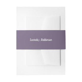 Honeycomb | Solid Color Purple 1 Personal Invitation Belly Band