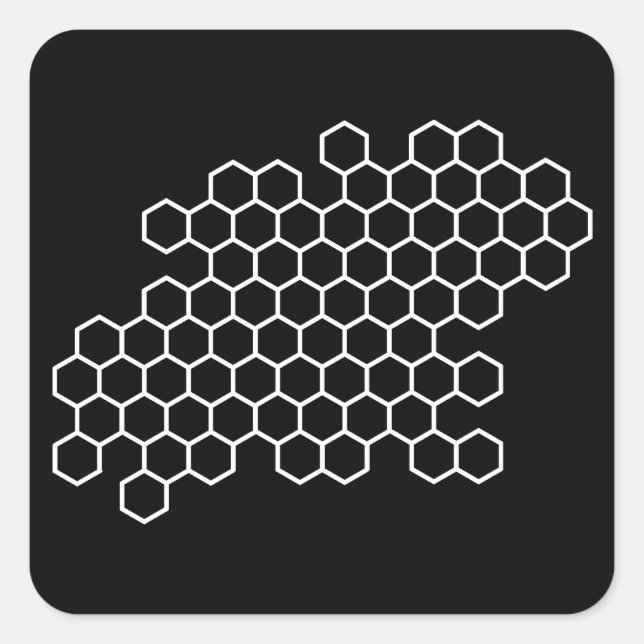 Honeycomb Square Sticker (Front)