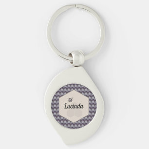 Honeycomb   Striped Honeycomb Personalized Keychain
