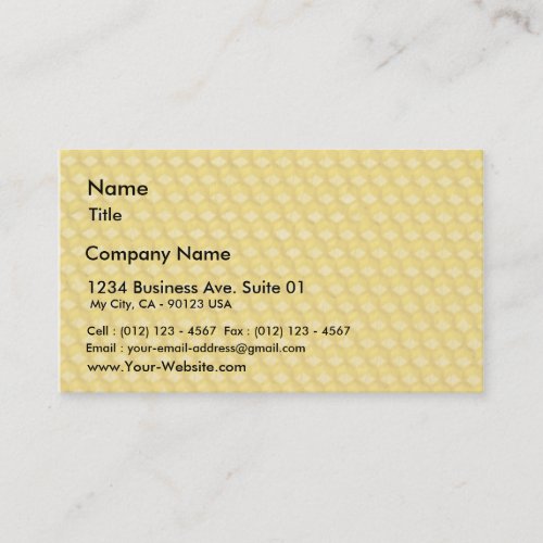 Honeycomb Template For Bees To Work On Business Card Template