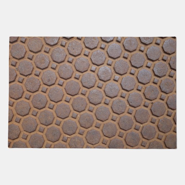 Honeycomb Tile Pattern Doormat  (Front)