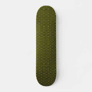 Honeycomb - v2 - Black and Yellow Skateboard Deck