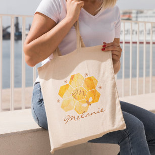 Personalized Lemon Flower Bee Purse Bag Handbag For Women