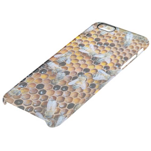 Honeycomb with Bees Clear iPhone 6 Plus Case