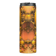 Honeycomb Yellow Fractal Art Thermal Tumbler