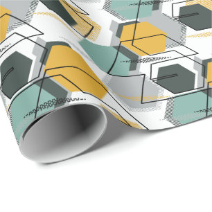 Honeycombs. Abstract geometric pattern.1 Wrapping Paper