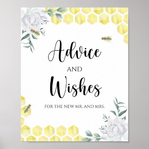 Honeycombs _ Advice and Wishes for Newlyweds Poster