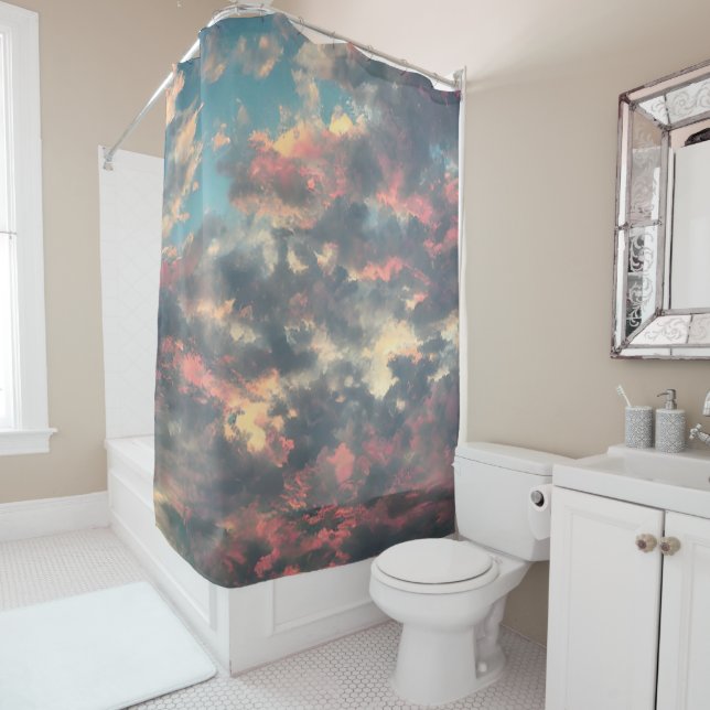 Honeyed hues shower curtain (In Situ)