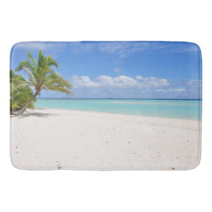 Honeymoon Beach Sand Palm Tree Paradise Bath Mat