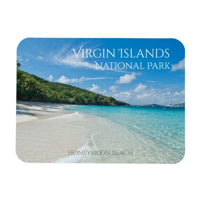 Honeymoon Beach, St. John Island, Virgin Islands Magnet (Horizontal)
