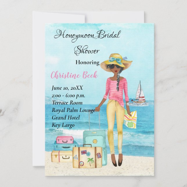 Honeymoon Bridal Shower Invitation (Front)