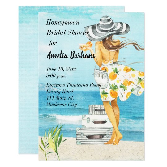 Honeymoon Bridal Shower Invitation