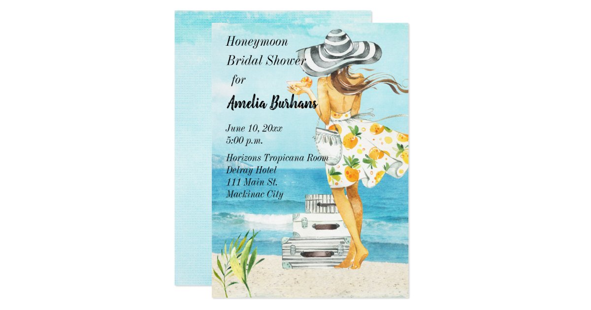 Honeymoon Bridal Shower Invitation