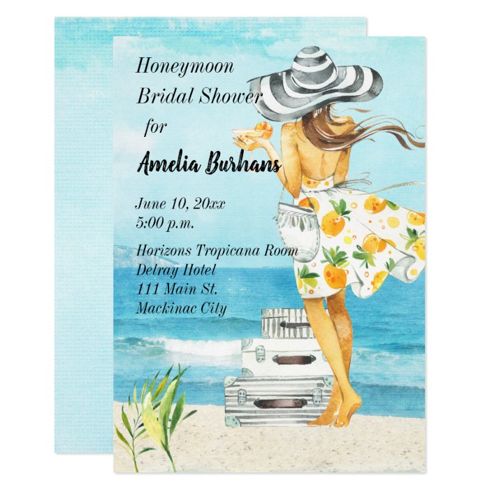 Honeymoon Bridal Shower Invitation