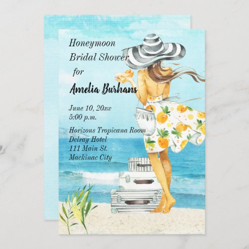 Honeymoon Bridal Shower Invitation