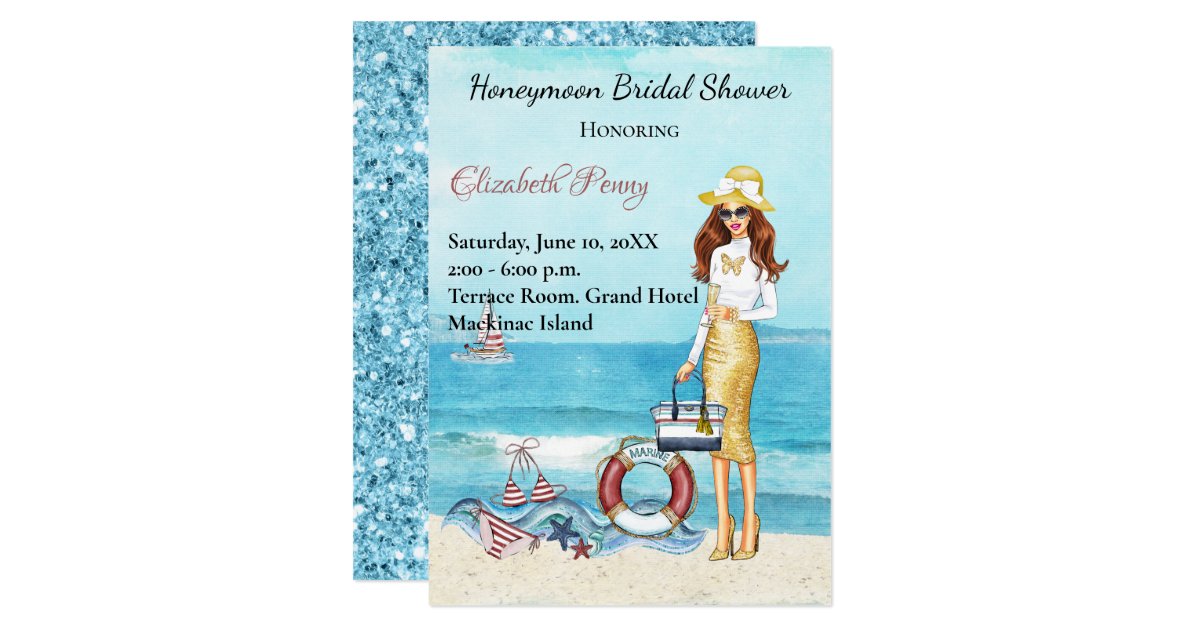 Honeymoon Bridal Shower Invitation