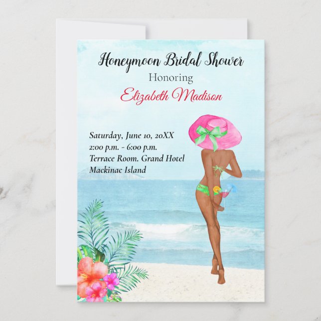 Honeymoon Bridal Shower Invitation (Front)